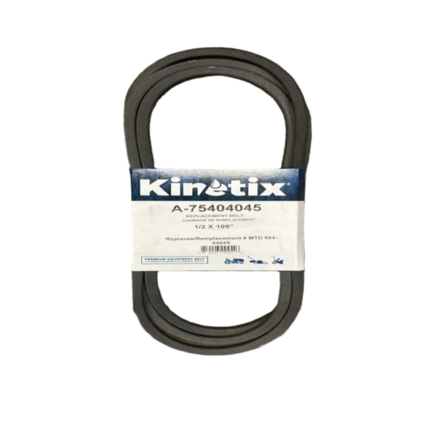Kinetix belt with label on a white background