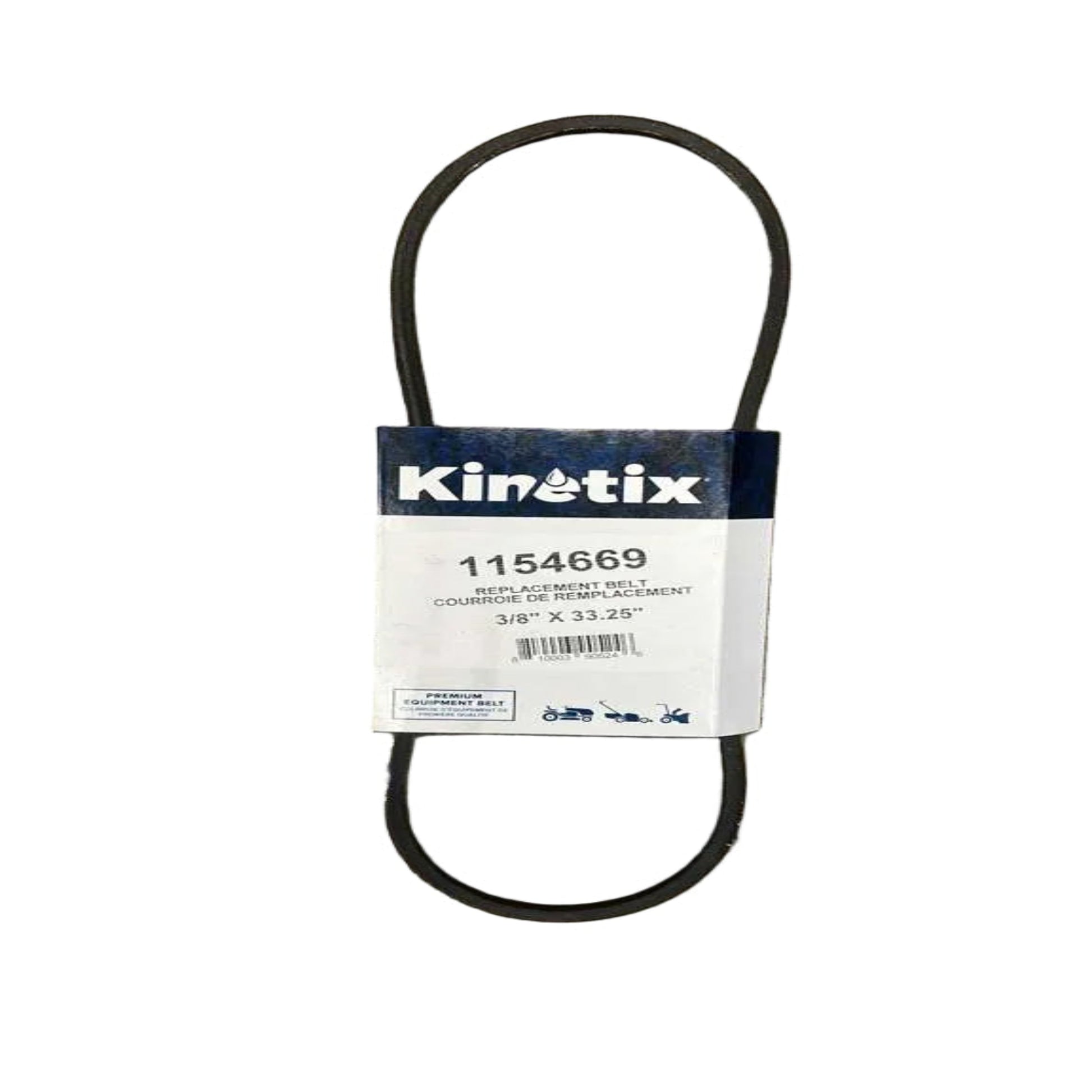 Kinetix belt with label on a concrete surface