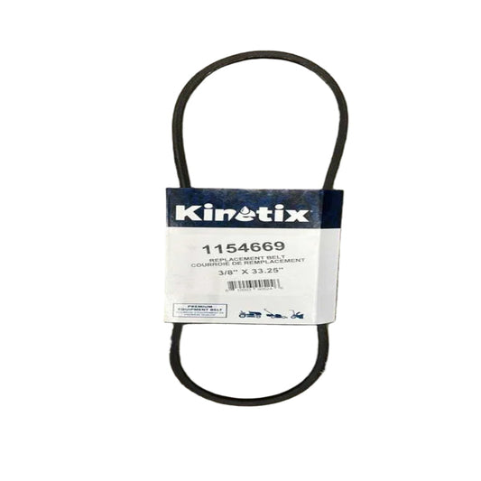Kinetix belt with label on a concrete surface
